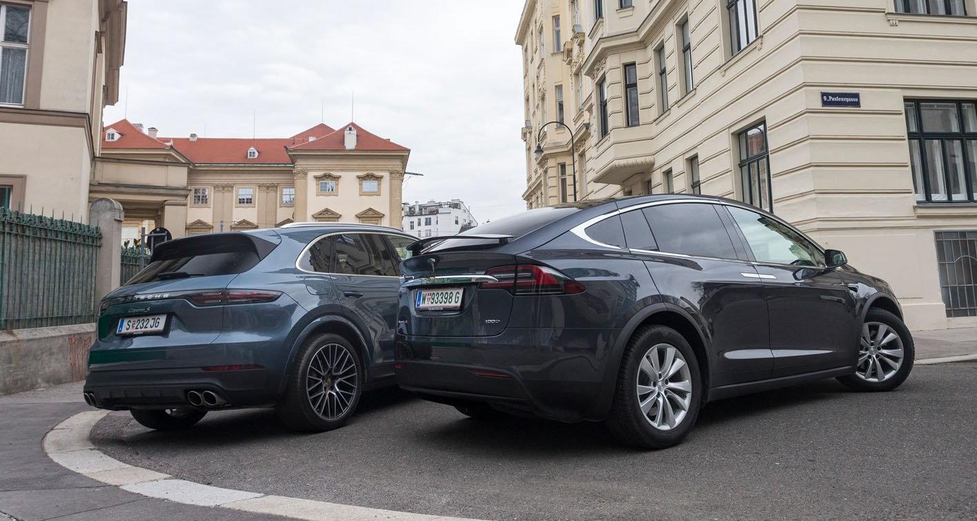 Vergleich Tesla Model X gegen Porsche Cayenne ALLES AUTO
